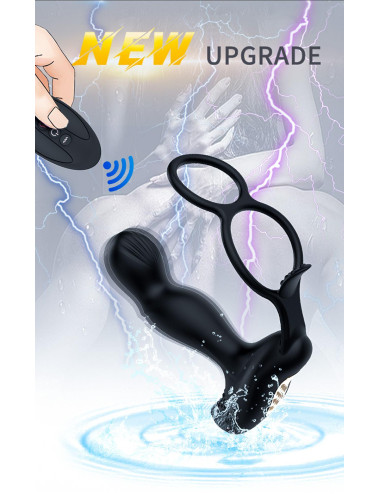 Wibrator-Silicone Massager 7 Function and Heating Function, Black