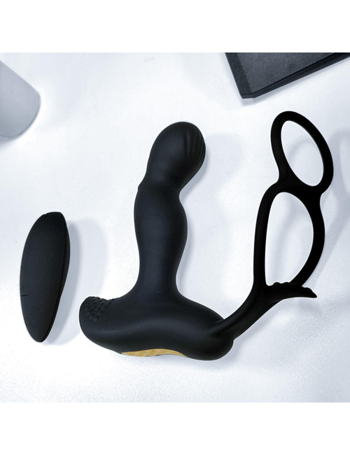Masażer prostaty silikonowy z pilotem – 7 funkcji wibracji, ogrzewanie, wodoodporny