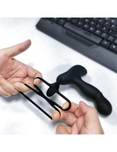 Wibrator-Silicone Massager 7 Function and Heating Function, Black