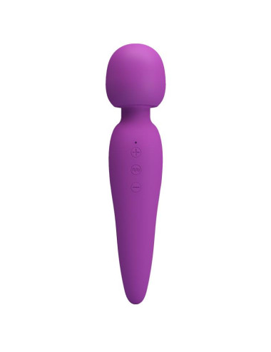 PRETTY LOVE MEREDITH Purple - Wodoodporna różdżka do masażu, wibrator i masażer do kąpieli