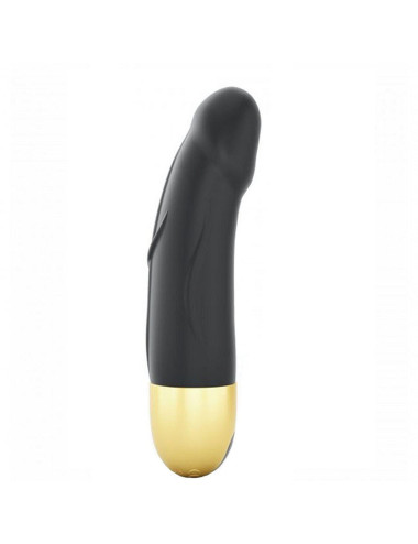 REAL VIBRATION S Black & Gold 2.0 - Wibrator Realistyczny USB, Ładowany