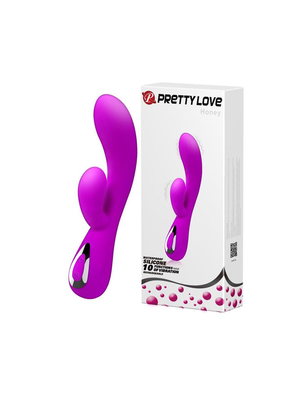 PRETTY LOVE-HONEY USB-10 Wibrator G-Spot z podwójnymi silnikami, silikonowy
