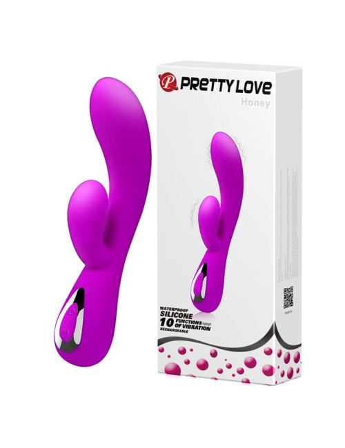PRETTY LOVE-HONEY USB-10 Wibrator G-Spot z podwójnymi silnikami, silikonowy