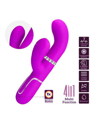 PRETTY LOVE - Mariana Purple, 7 vibration functions 7 thrusting settings, 4 rolling functions, 4 nodding functions