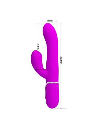 PRETTY LOVE - Mariana Purple, 7 vibration functions 7 thrusting settings, 4 rolling functions, 4 nodding functions
