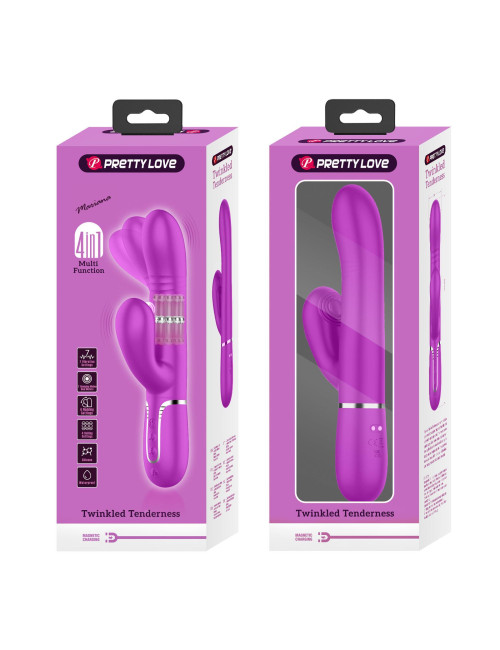 PRETTY LOVE Mariana Purple Króliczek Wibrator – 7 funkcji wibracji, 7 pulsów, 4 toczenia, 4 kołysania