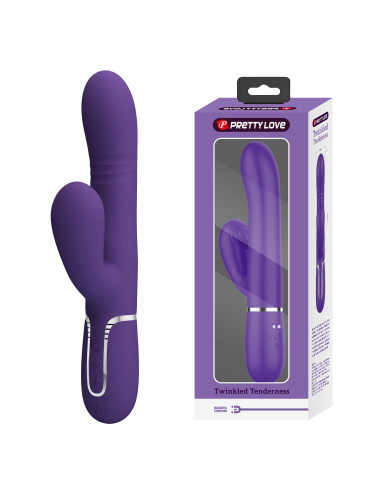 PRETTY LOVE Mariana dark purple - wielofunkcyjny wibrator króliczek z 7 wibracjami i 7 pulsacjami