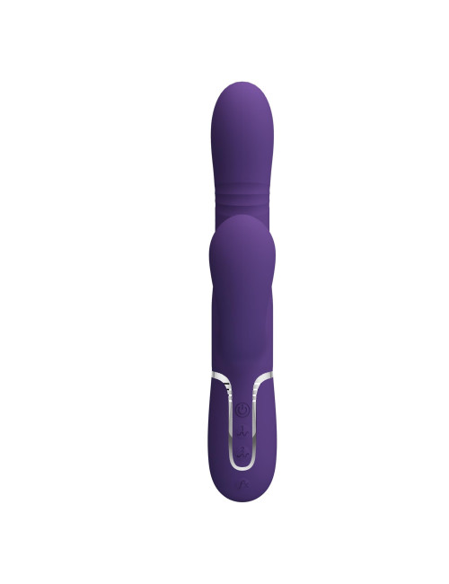 PRETTY LOVE Mariana dark purple - wielofunkcyjny wibrator króliczek z 7 wibracjami i 7 pulsacjami