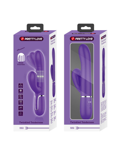PRETTY LOVE - Mariana dark purple, 7 vibration functions, 7 thrusting settings, 4 rolling functions,4 nodding functions