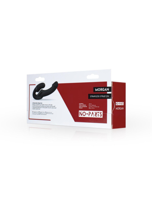 No-Parts - Morgan Strapless Strap-On Dildo - 22 cm - Black