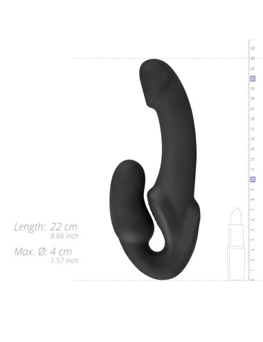 No-Parts - Morgan Strapless Strap-On Dildo - 22 cm - Black