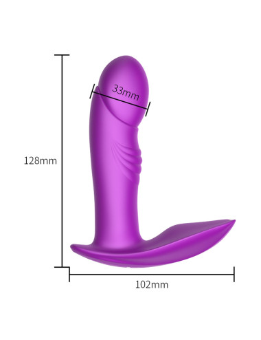 Stymulator - B - Series - Silicone Panty Vibrator USB 7 Function / Heating / Impact function