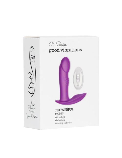 Stymulator B-Series - Silikonowy Panty Vibrator USB, 7 trybów, ogrzewanie, sterowanie pilotem - Zabawki analne / wibratory