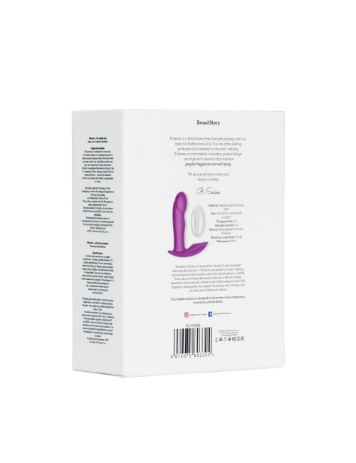 Stymulator B-Series - Silikonowy Panty Vibrator USB, 7 trybów, ogrzewanie, sterowanie pilotem - Zabawki analne / wibratory