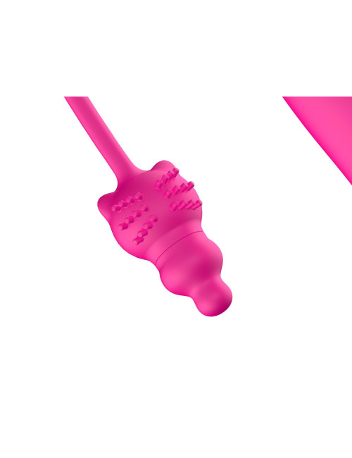 Wibrator z języczkiem – Triple Stimulation Stymulator, 3 silniki, 10 prędkości wibracji, zabawki erotyczne silikon/ABS