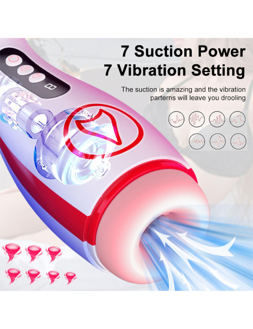 B - Series Fox Masturbator z funkcją ssania i wibracji