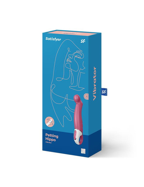 Wibrator Satisfyer Petting Hippo - Zabawki, Wibratory, Punkt G - 12 trybów, wodoodporny, bezpieczny dla ciała