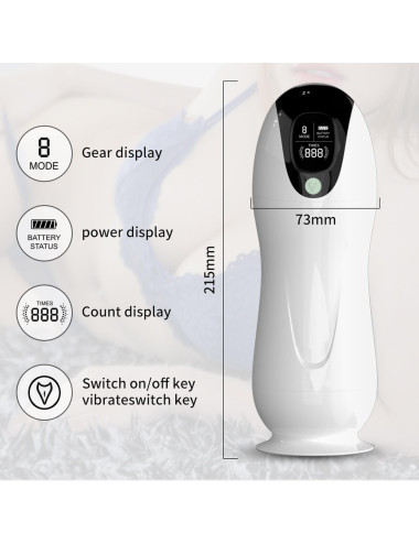 Masturbator-Vibration 8 Vibration modes + Interactive function