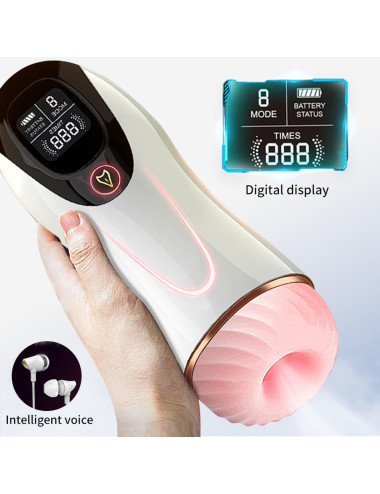 Masturbator-Vibration 8 Vibration modes + Interactive function