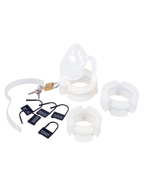 Klatka cnoty silikonowa 15 szt. – Penis Cage Set You2Toys, Pas Cnoty