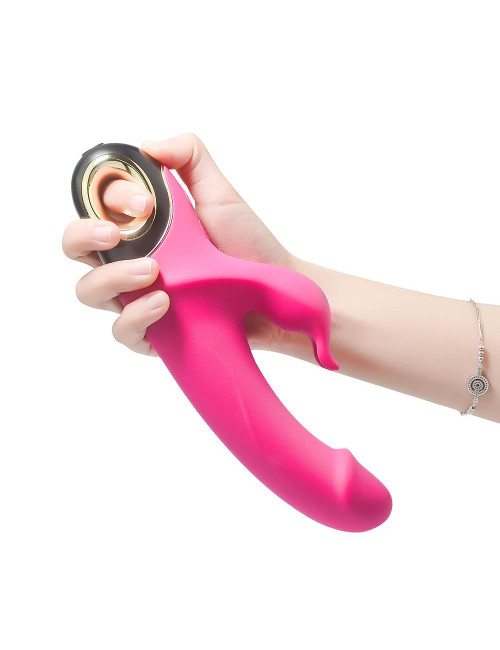 Meteror Pink – Zabawka wibrator króliczek silikonowy, wodoodporna, 2 silniki, 9 trybów
