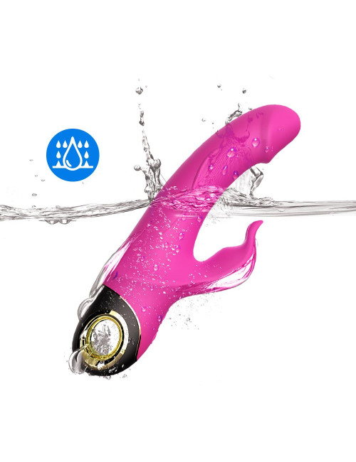 Meteror Pink – Zabawka wibrator króliczek silikonowy, wodoodporna, 2 silniki, 9 trybów