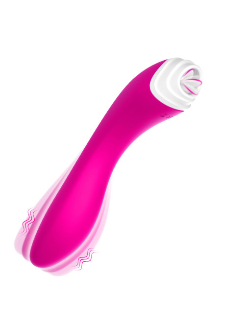 Fairyland Pink - Zabawki, Wibratory, Stymulatory: Masażer silikonowy z języczkiem G-Spot, wodoodporny
