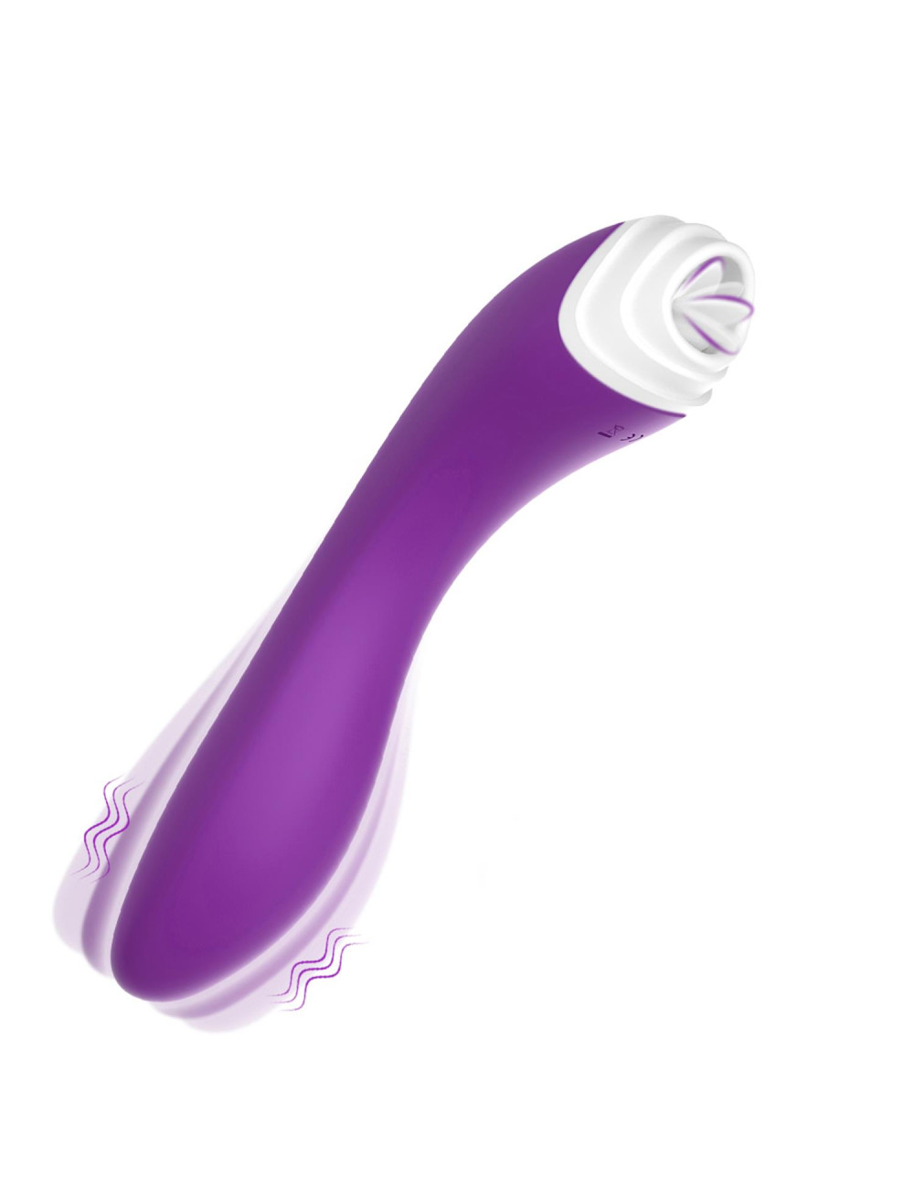Fairyland Purple - Wibrator silikonowy z języczkiem G, wodoodporny USB, 18 programów