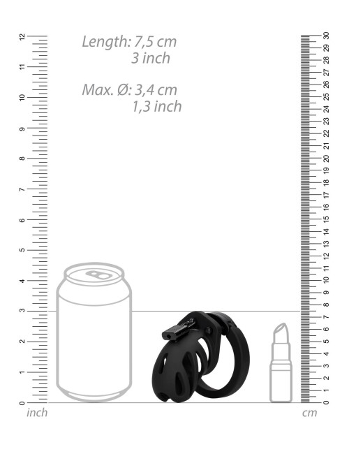 Model 23 Chastity Cage 2.5'' – Pas cnoty BDSM, silikon medyczny, regulowany