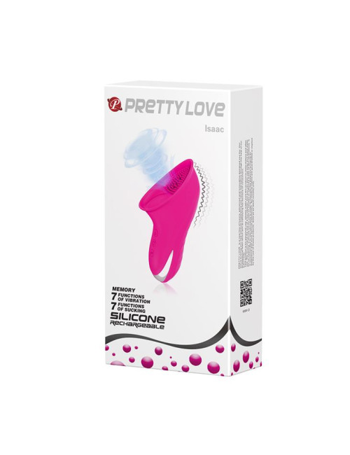 PRETTY LOVE ISAAC USB 7+7 Wibrator Silikonowy - G-Spot i Stymulacja Łechtaczki, Zabawka Erotczna