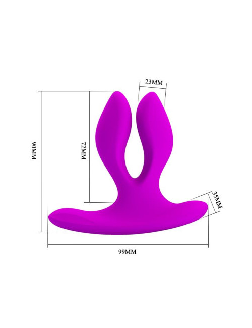 PRETTY LOVE MAGIC FINGER - Wibrator z podwójną stymulacją, 12 funkcji, pamięć ustawień, zdalne sterowanie