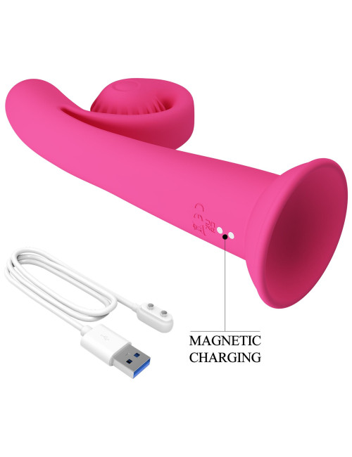 Pretty Love Romance Selma Snail Rabbit - Hot Pink Wibrator Zabawki Stymulator