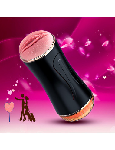Masturbator-Vibrating Masturbation Cup USB 7 function + Interactive Function / Double Ends