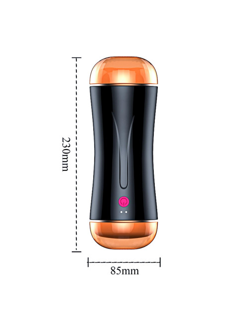Dwustronny masturbator z wibracją USB B - Series Fox