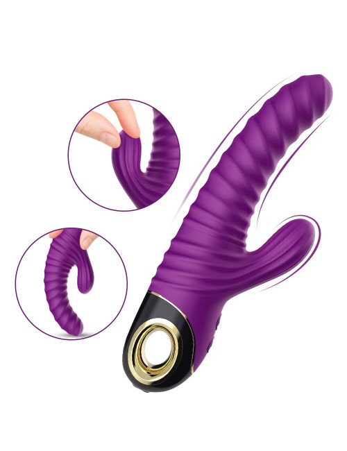 Eternity Purple - Wibrator Punktu G z Silikonem, Wodoodporny, 2x9 Trybów