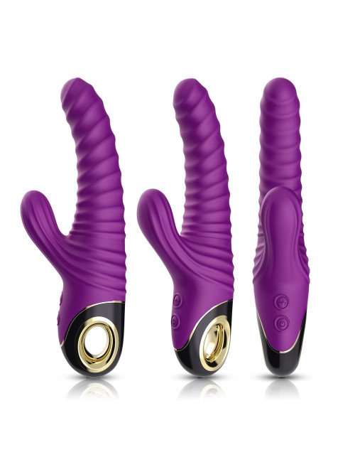 Eternity Purple - Wibrator Punktu G z Silikonem, Wodoodporny, 2x9 Trybów