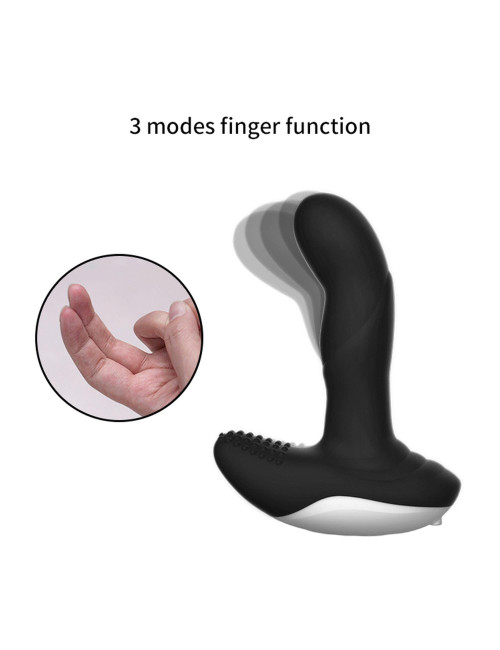 Wibrator silikonowy Massager USB 7 funkcji, pulsator, ogrzewanie, pilot - masażer prostaty / punktu G, wodoodporny