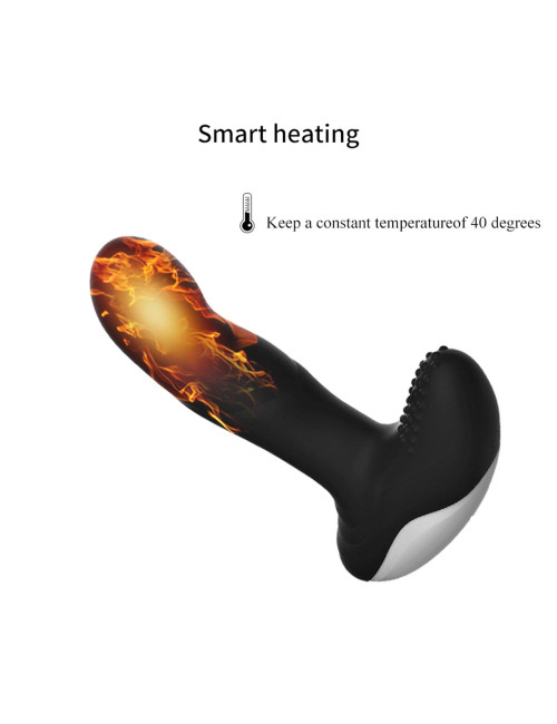 Wibrator silikonowy Massager USB 7 funkcji, pulsator, ogrzewanie, pilot - masażer prostaty / punktu G, wodoodporny