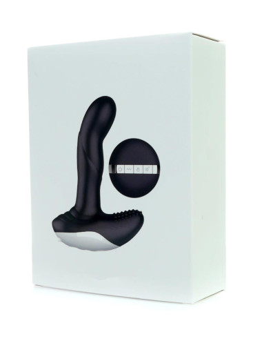 Wibrator-Silicone Massager USB 7 Function + Pulsator / Heating BLACK