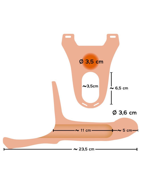 You2Toys Silikonowy Strap-on Medium +5 cm