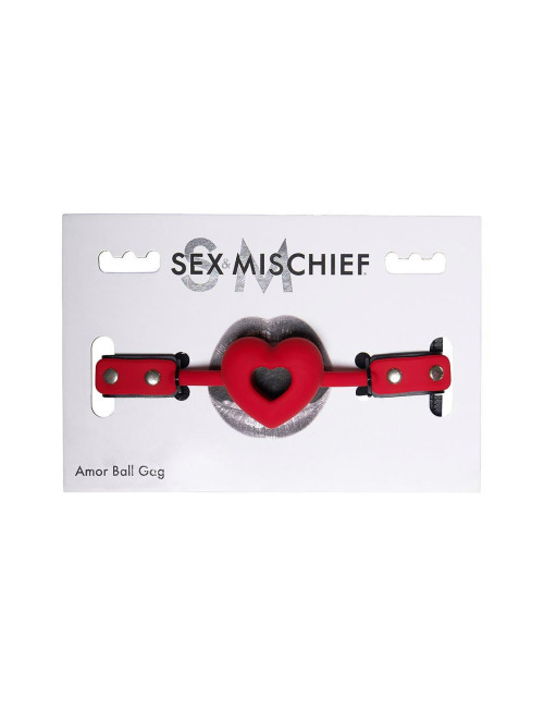 SPORTSHEETS Amor Ball Gag - Knebel BDSM, Zabawki BDSM, PU Leather