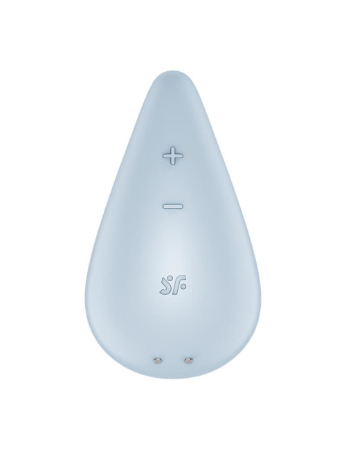 Dew Drop blue - mini wibrator silikonowy IPX7, zabawki erotyczne, 12 programów