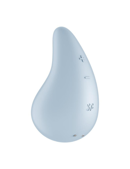 Dew Drop blue - mini wibrator silikonowy IPX7, zabawki erotyczne, 12 programów
