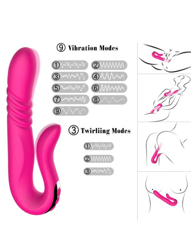 Deluxe Twirling Vibrating Thruster RED
