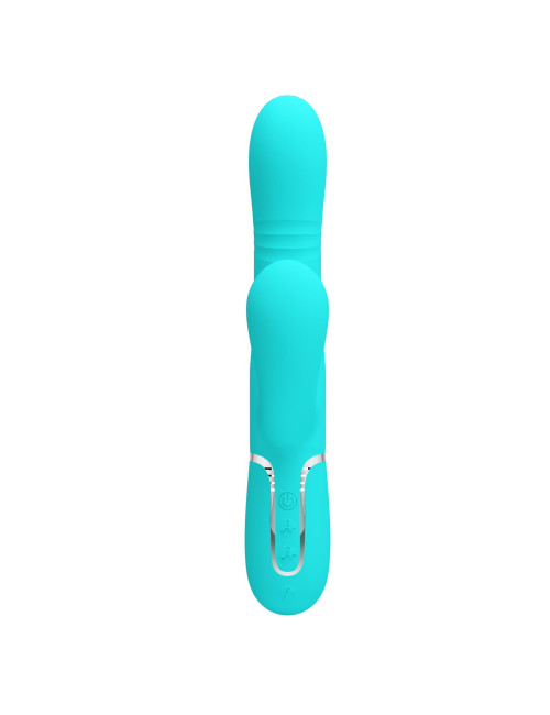 PRETTY LOVE Mariana light blue – Wibrator króliczek z 7 wibracjami, 7 pulsacjami, 4 funkcjami toczenia i 4 kołysania