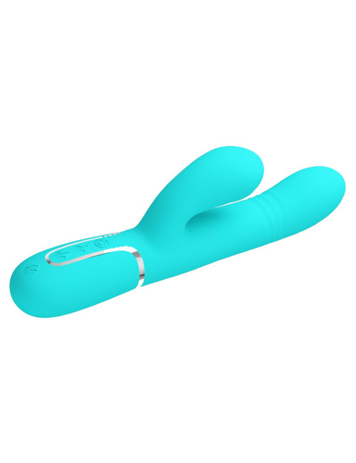 PRETTY LOVE Mariana light blue – Wibrator króliczek z 7 wibracjami, 7 pulsacjami, 4 funkcjami toczenia i 4 kołysania