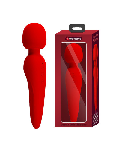 PRETTY LOVE Meredith Red – wibrator masażer silikonowy, 7 funkcji, 5 poziomów prędkości, pamięć ustawień, wodoodporny