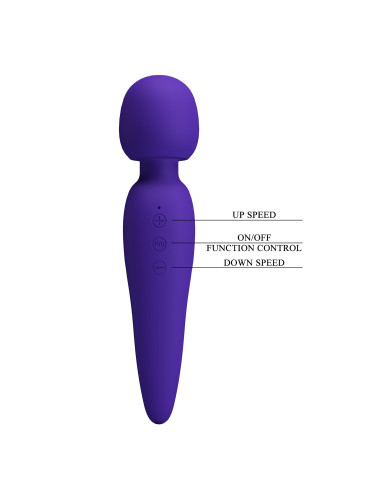 PRETTY LOVE - Meredith Dark Purple, 5 levels of speed control Memory function 7 vibration functions