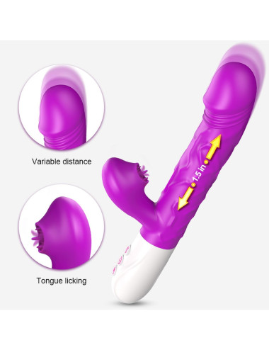 Wibrator- SiliconeTongue Vibrator, USB 10 Function