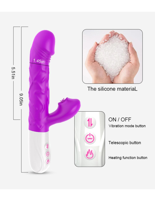 B-Series Fox SiliconeTongue USB – Wibrator z języczkiem